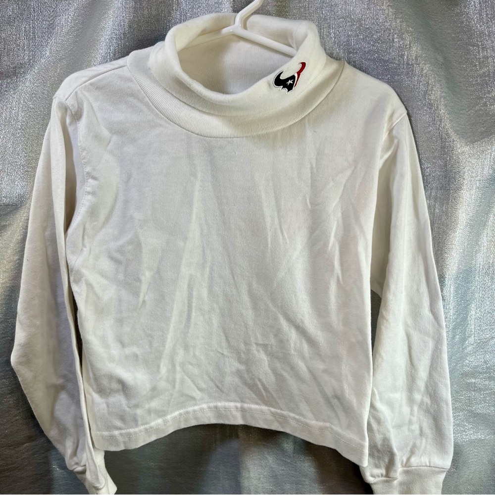 HOUSTON TEXANS FOOTBALL NFL White Turtle Neck LS Shirt - Kids size Med 5/6